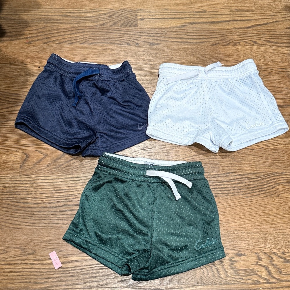 Cadets Boys Mesh Shorts in Navy, White, and Green